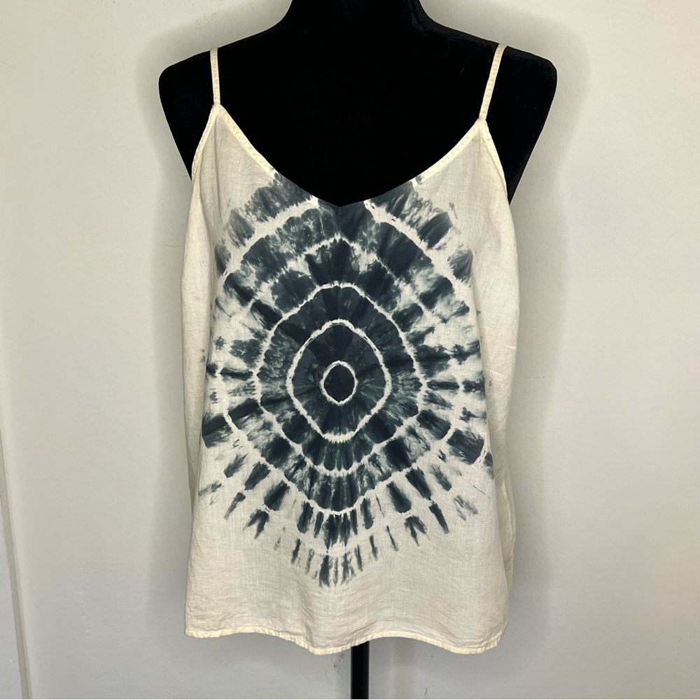 Hurley flowy green/blue and off white tye dye tank - Medium